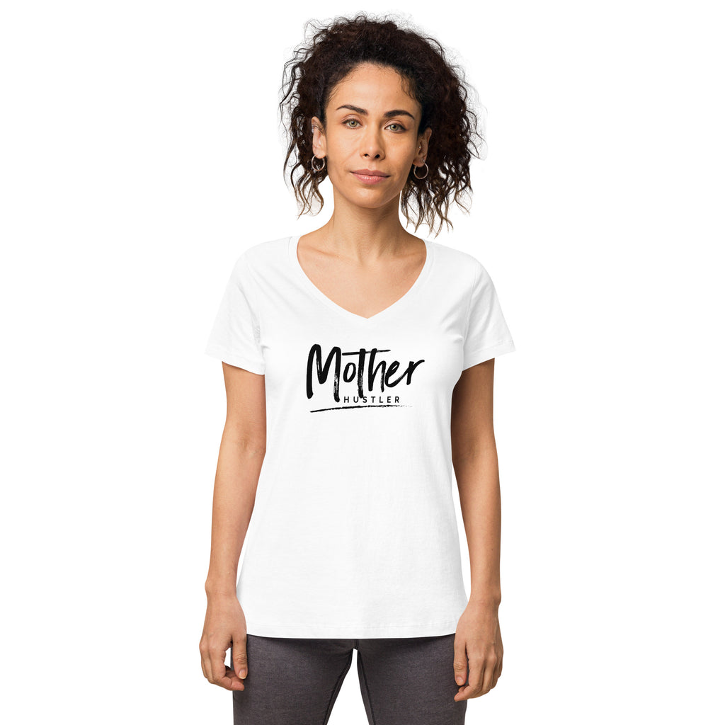 Mother Hustler Mood T-Shirt! fitted v-neck t-shirt